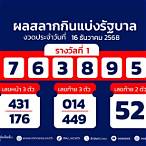 ตรวจหวยงวดที่ 1 มิถุนายน